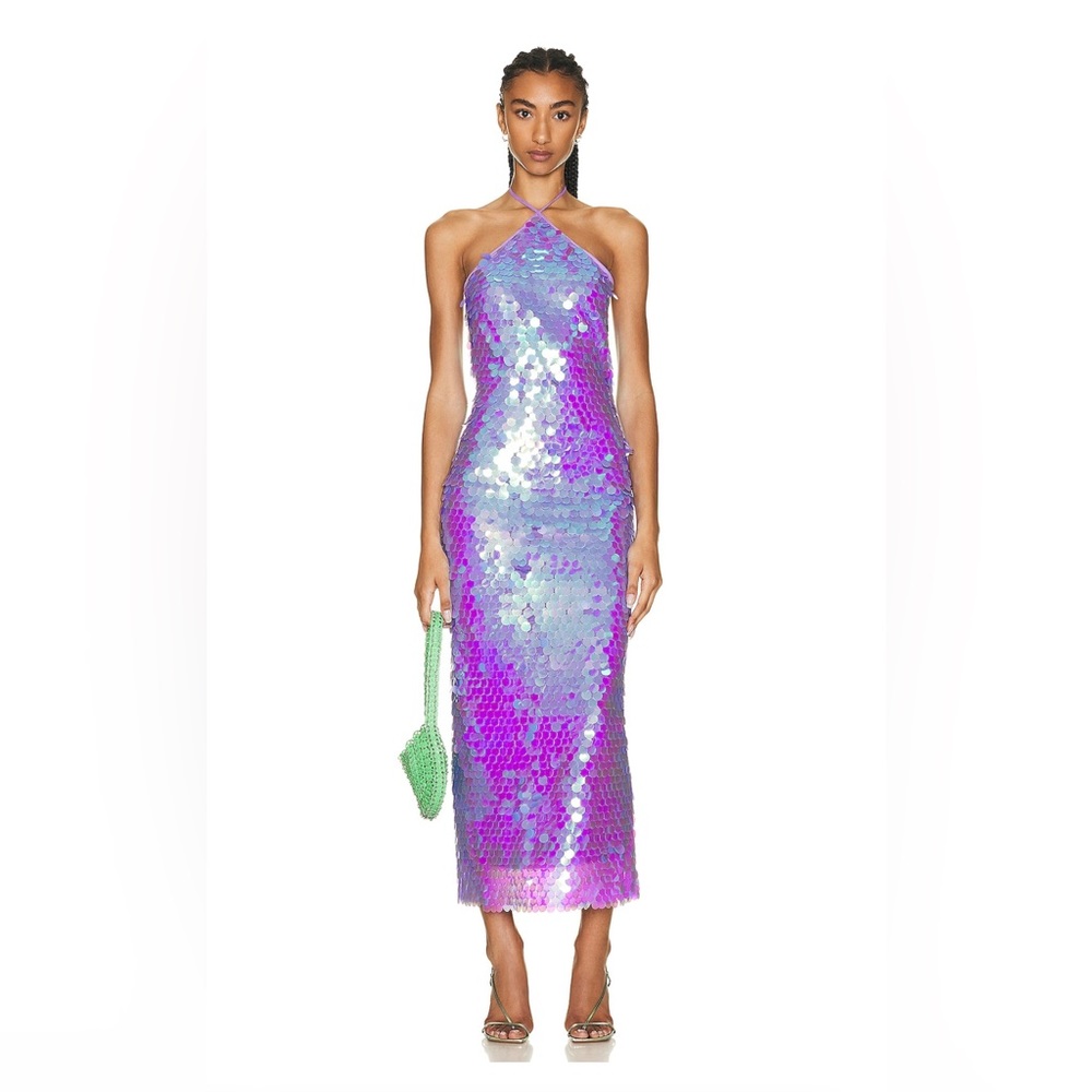 THE NEW ARRIVALS BY ILKYAZ OZEL Lilac Sequin Dress